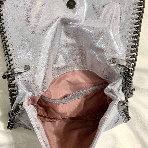Stella McCartney Falabella Foldover Bag EUC Metallic Silver - Picture 9 of 17